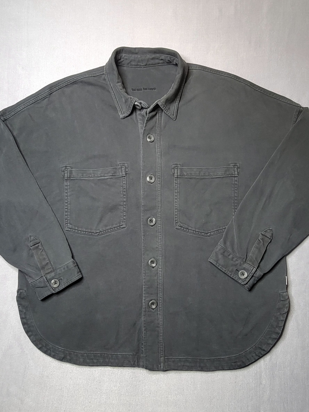 Vuori Ma.Ckenzie Womens Shirt Jacket Cotton Button Down Grey Charcoal Sz M